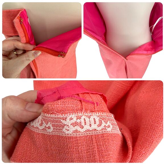 Lilly Pulitzer Bibi Corset Dress Size 10 Strapless Ginger Coral Sweetheart Lined - Picture 8 of 9